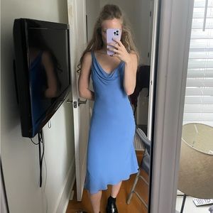 Reformation emmeline blue wedding dress